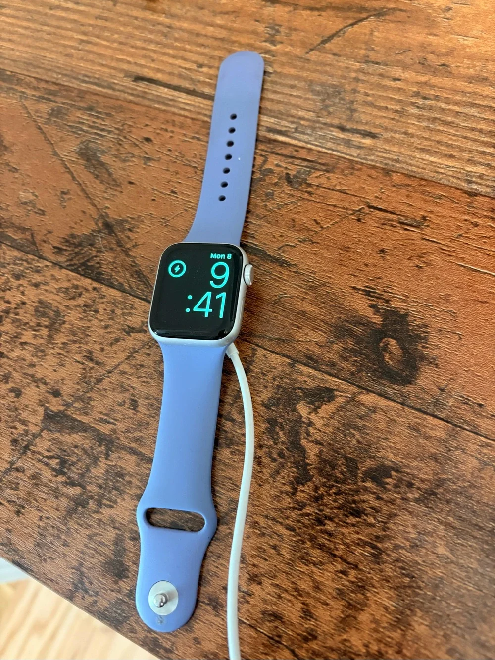 Apple Watch SE 40mm with Periwinkle Silicone Band